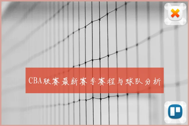 CBA联赛最新赛季赛程与球队分析